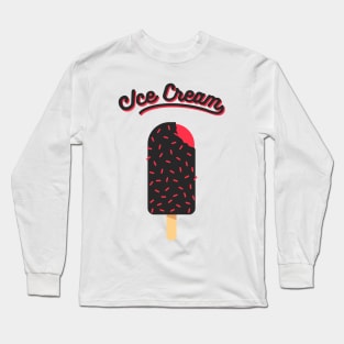 Ice Cream Black Pink Long Sleeve T-Shirt